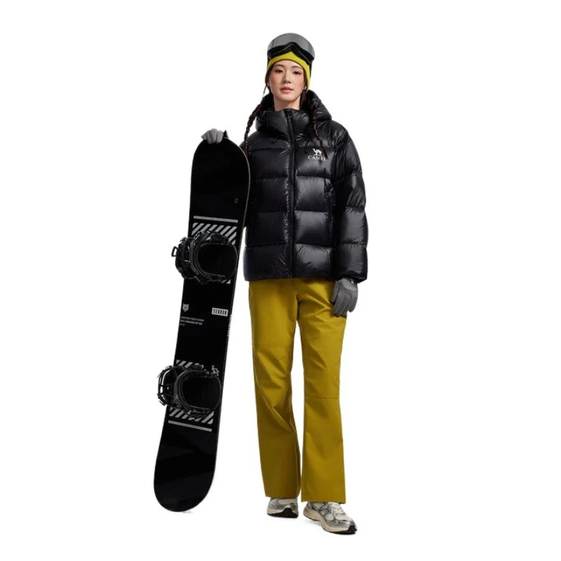 GOLDEN CAMEL Black Diamond 5PRO Down Jackets Women Men Thickened Windproof Coats Water-Repellent Fleece Hooded Puffer Jacket