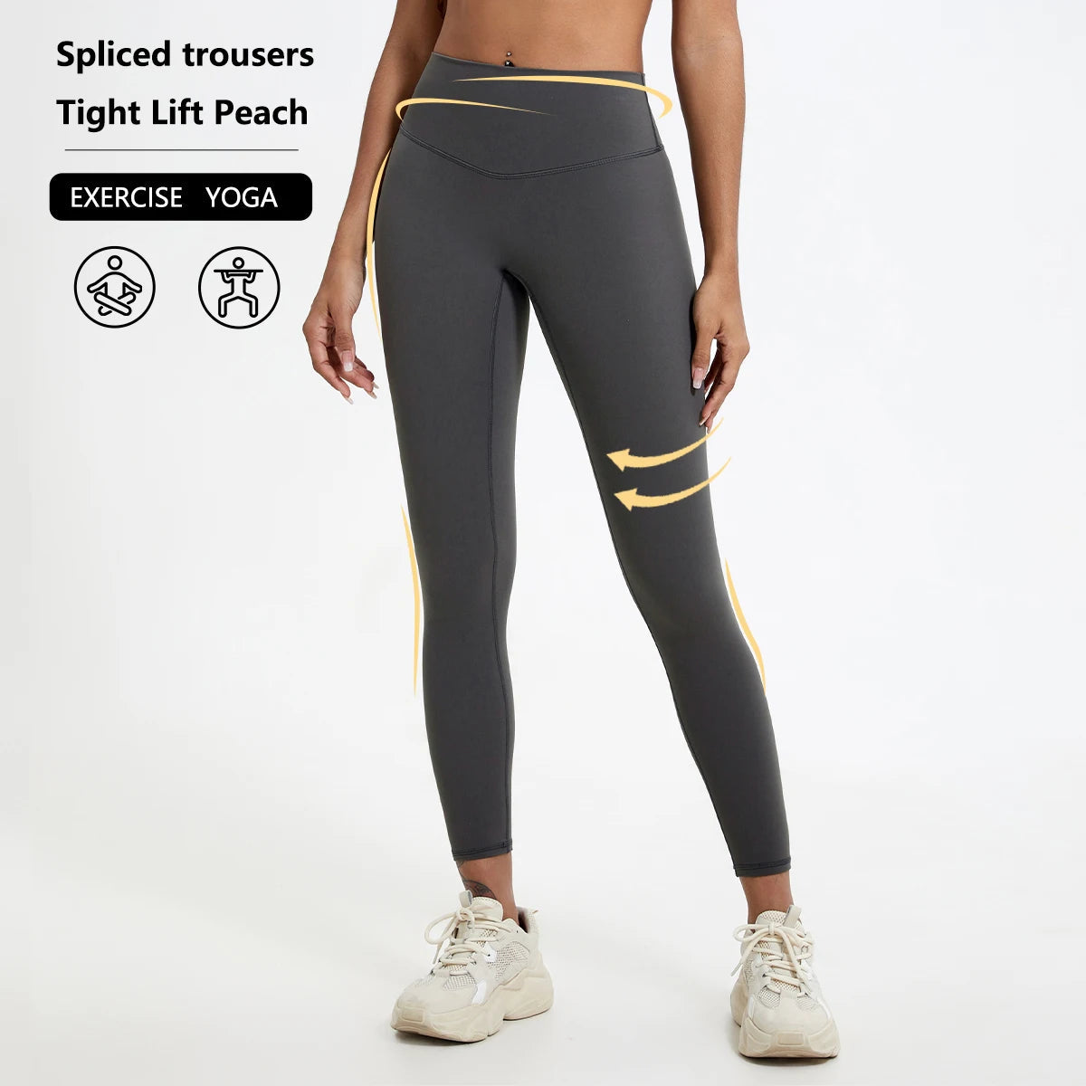 Summer Women's High Waist Sweatpants Hip Lift Tummy Tuck Gym Leggings Female Running Workout Tights Pants Women's Yoga Pants ATFH