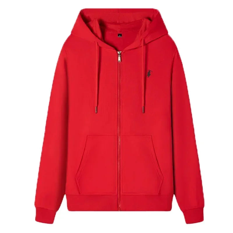 New fashionable men's autumn and winter casual hooded sweatshirt and warm sweatshirt, suitable for outdoor running and fitness - ATFH