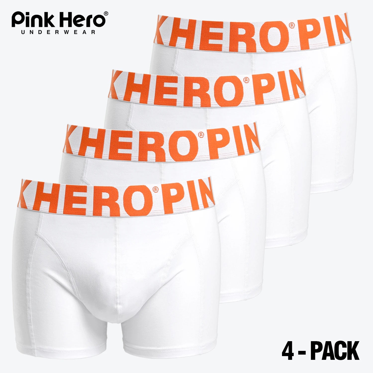 4 PCS PINKHERO Fashion Underpants For Men,Stylish  Comfy And Soft  Slip Homme，Cotton Underwear Boxer Briefs,Calzoncillos Hombre