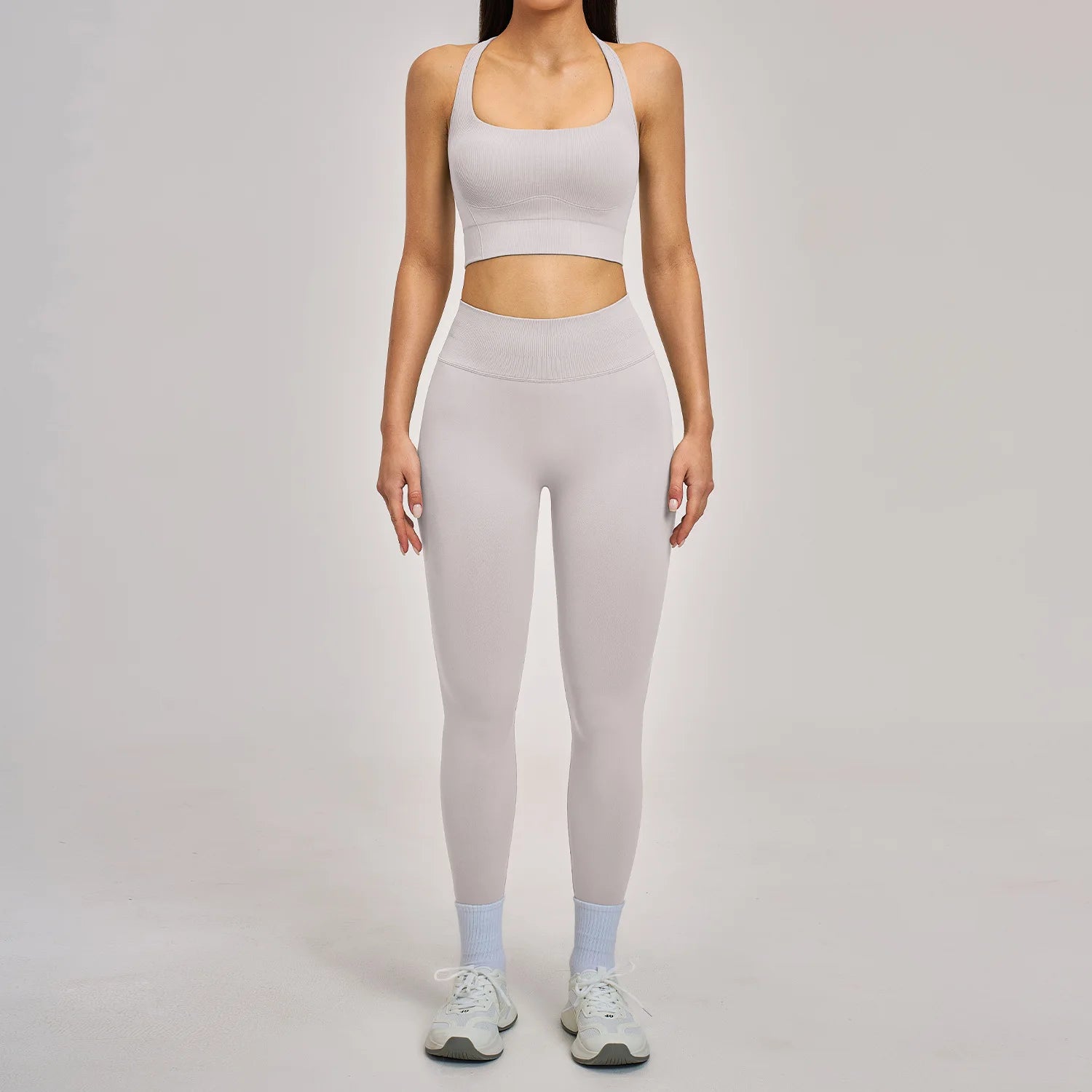 Seamless Yoga Set Women's Tracksuit Seamless Gym Fitness Set Woman 2PCS Leggings Sports Bra Breathable Sportwear Woman Clothes - ATFH