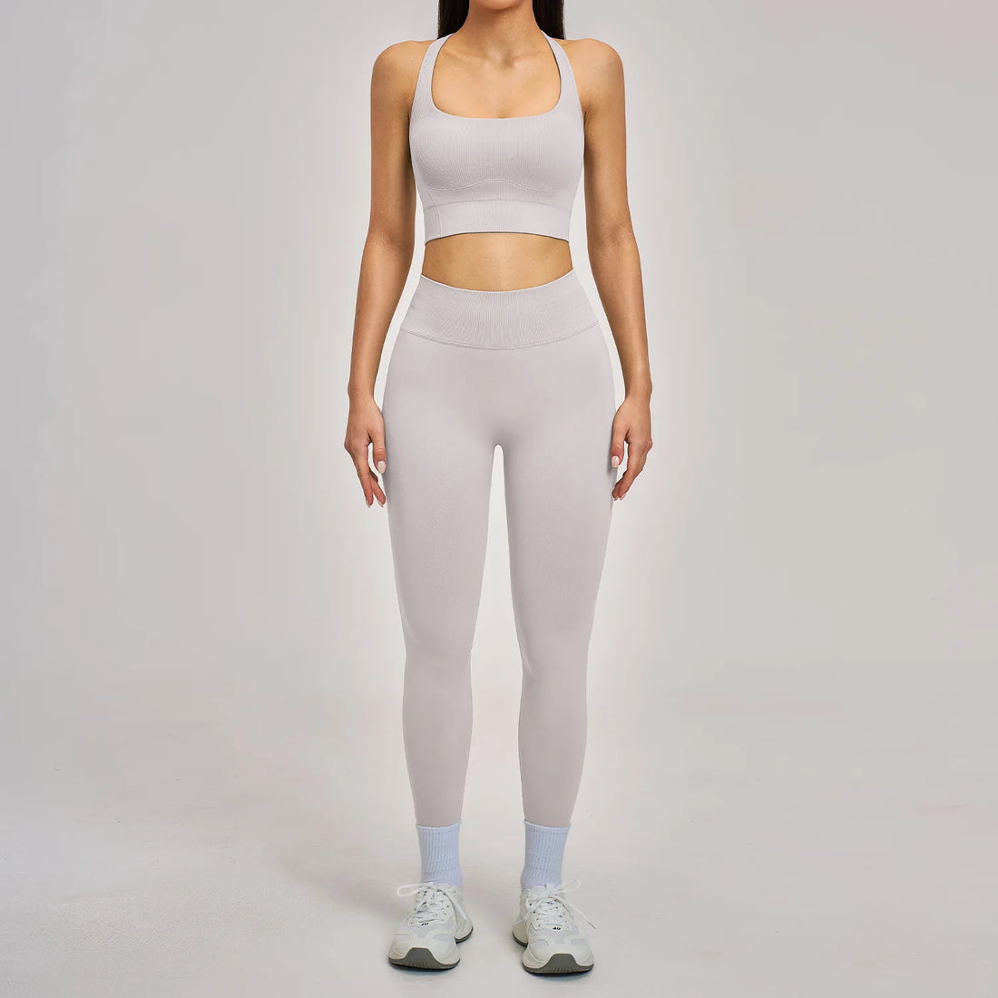 Seamless Yoga Set Women's Tracksuit Seamless Gym Fitness Set Woman 2PCS Leggings Sports Bra Breathable Sportwear Woman Clothes - ATFH
