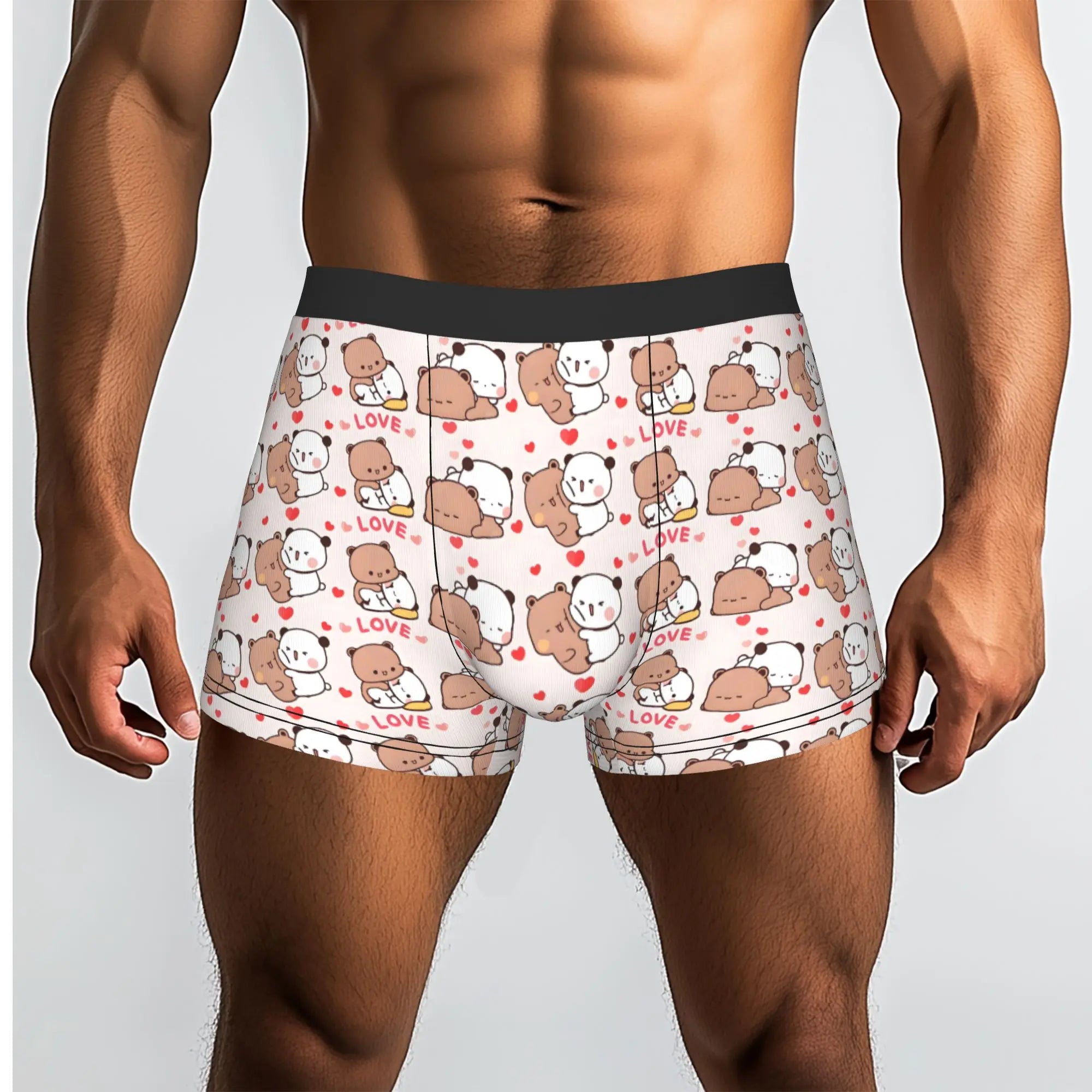 Anime Panda Bubu Dudu Peach And Goma  Boxers Shorts Men Bear Cartoon  Briefs Underwear Funny Underpants