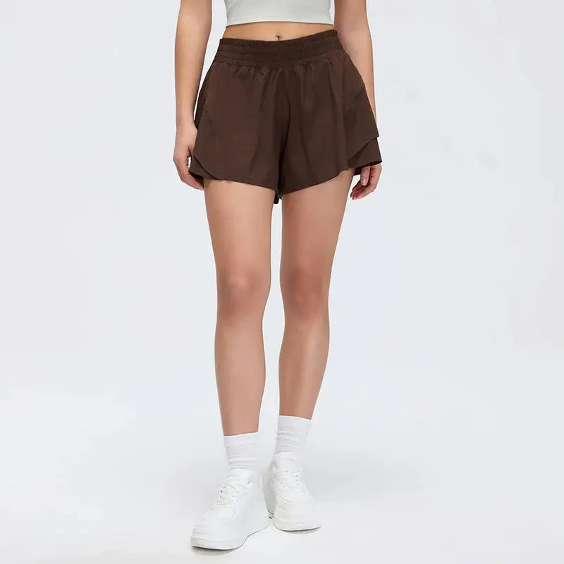 Women Outdoor Running Shorts Summer High Waist Yoga Shorts 2 In 1 Gym Short Sportswear Female Quick Dry Workout Clothes Tahsi Fashion House