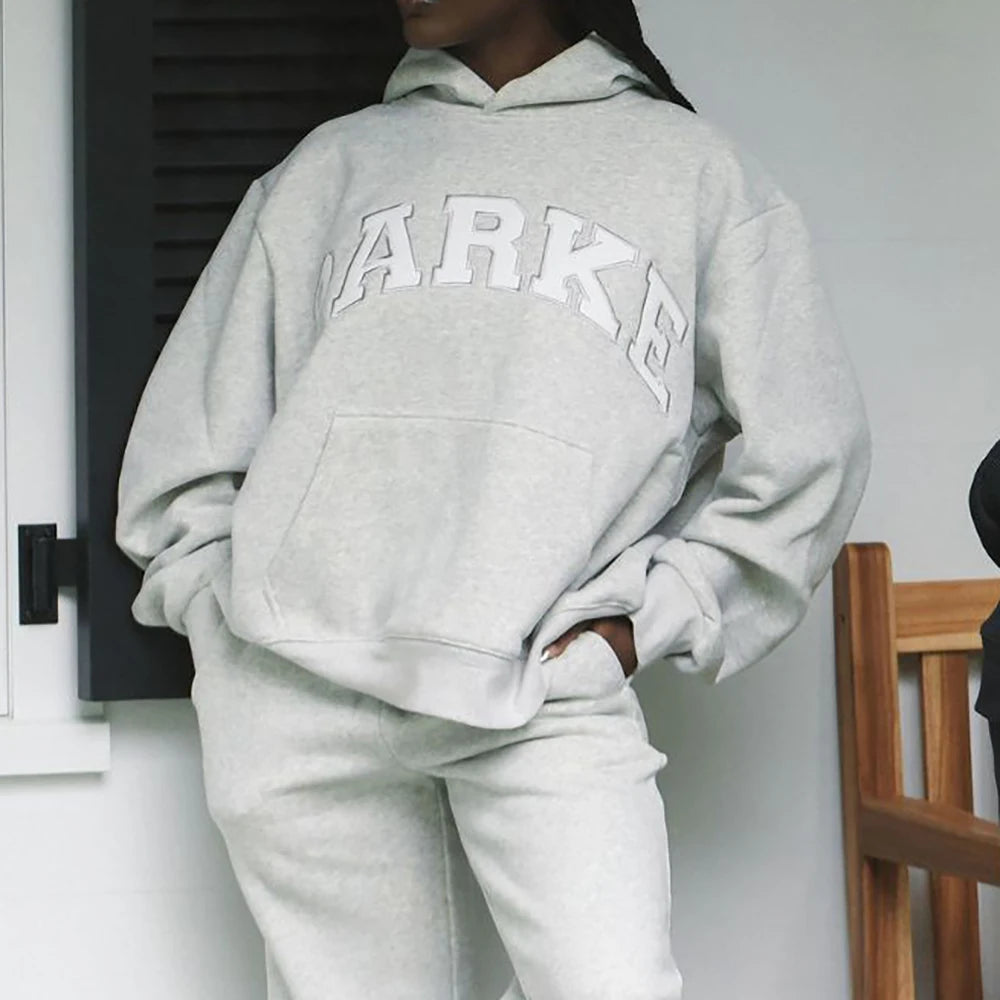 Rowan PK-LM002 Women Long Sleeve Female Hoodies Letter Embroidery Sweatshirts Vintage Casual Sports Lady Top 2026 - ATFH