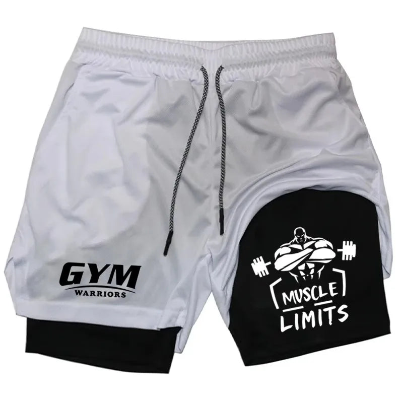 2-in-1 Men's Performance Shorts New Sports Quick Drying with Pocket Comprehensive Summer Gym Fitness Running Short wx193