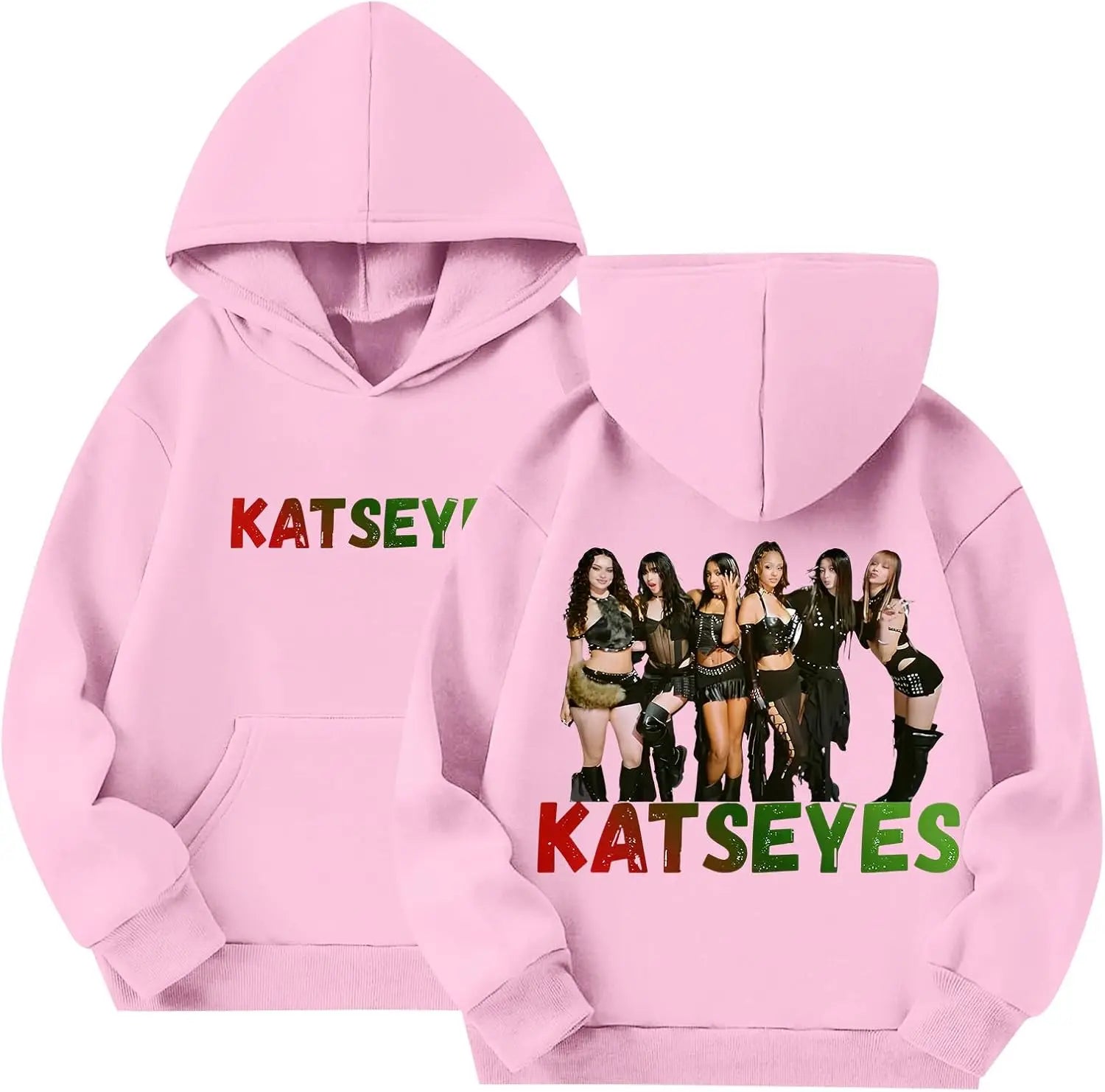Kids Katseye Hoodies for Girls Katseye Merch Graphic Sweatshirts Long Sleeve Hoodie