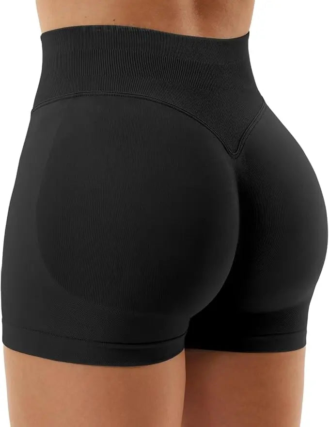 Gym Shorts Women Fitness Sports Biker Shorts 4.5" Low Waist Band Yoga Shorts Workout Tights Scrunch Butt Seamless Leggings Woman Tahsi Fashion House