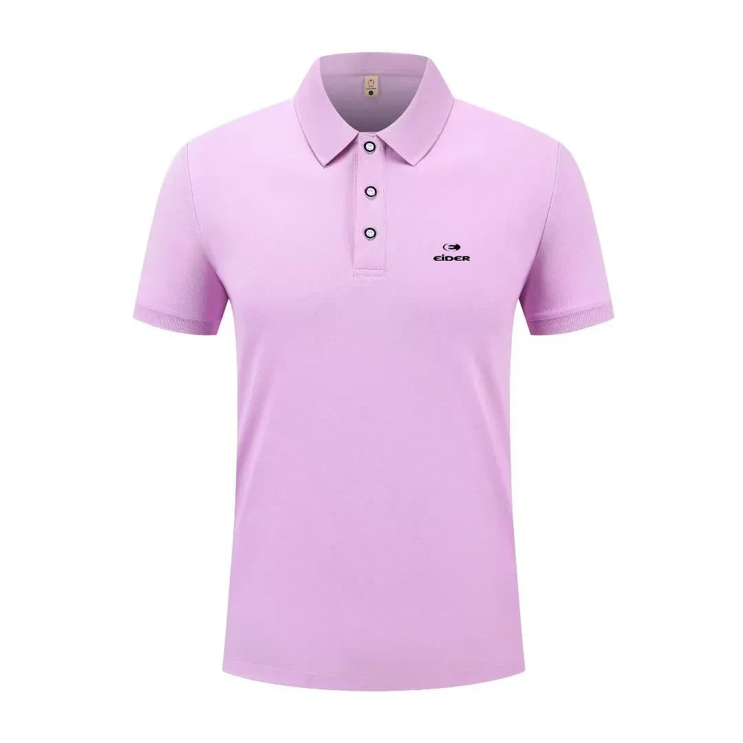 Basic solid color short sleeved polo shirt for men and women, summer polo shirt top, daily casual style, machine washable,