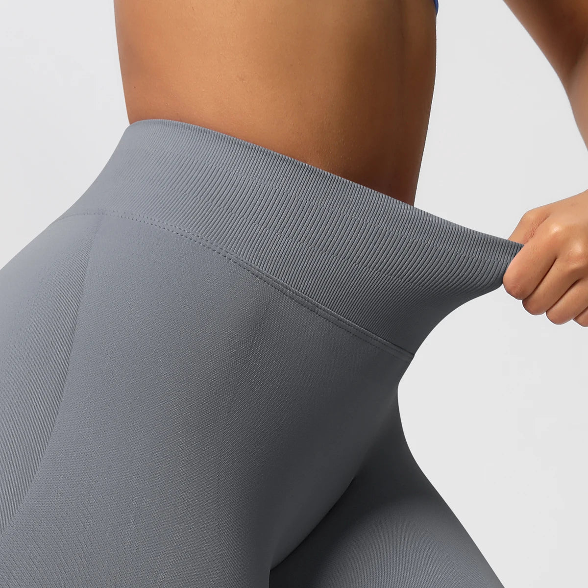 Women's Solid High Waist Sports Leggings, HighStretch Seamless Yoga Leggings, LadiesSportswear for Indoor Outdoor Wear - ATFH