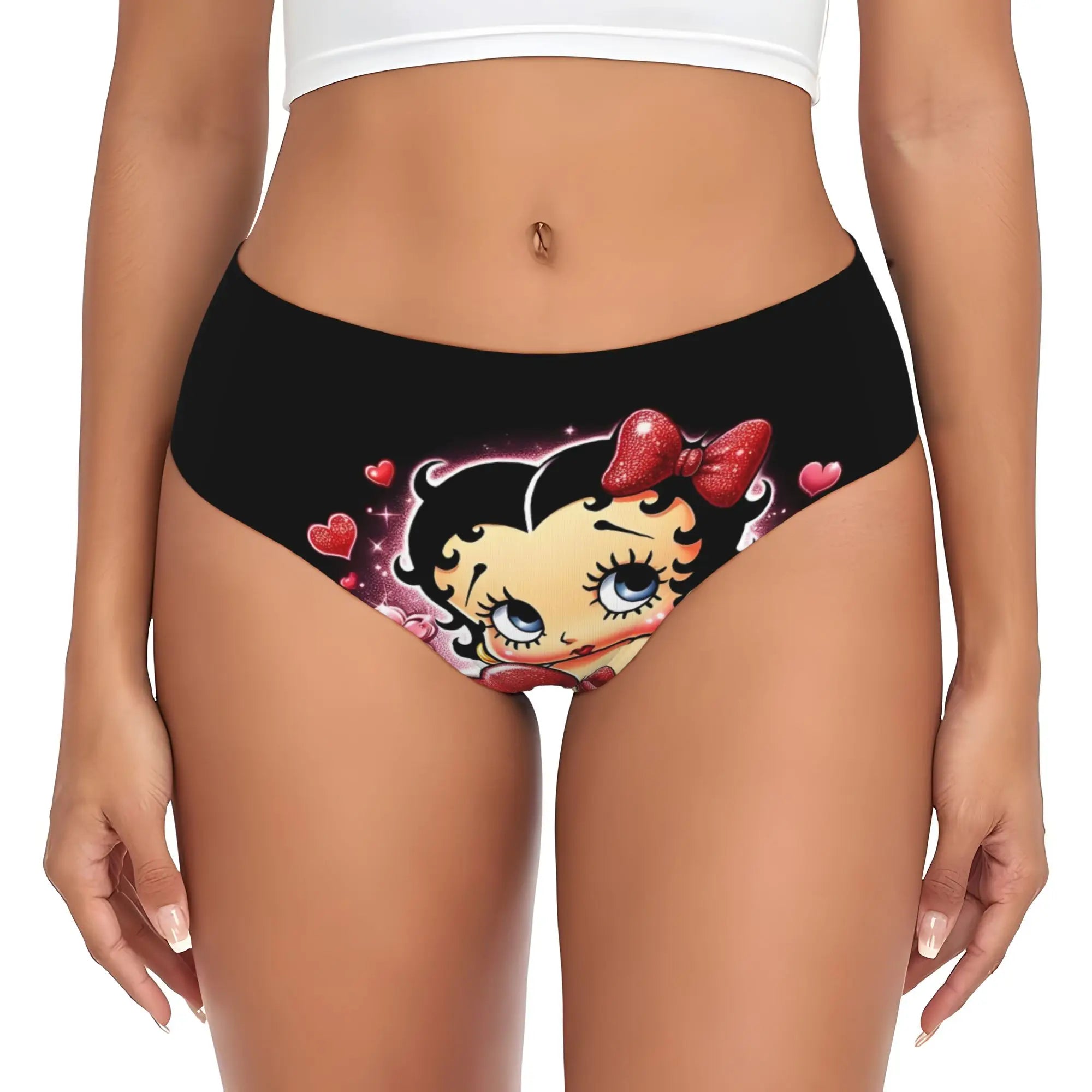 Cartoon Girl Boop  Brief Panties Womens Comfort Stretch Bettys  Underwear