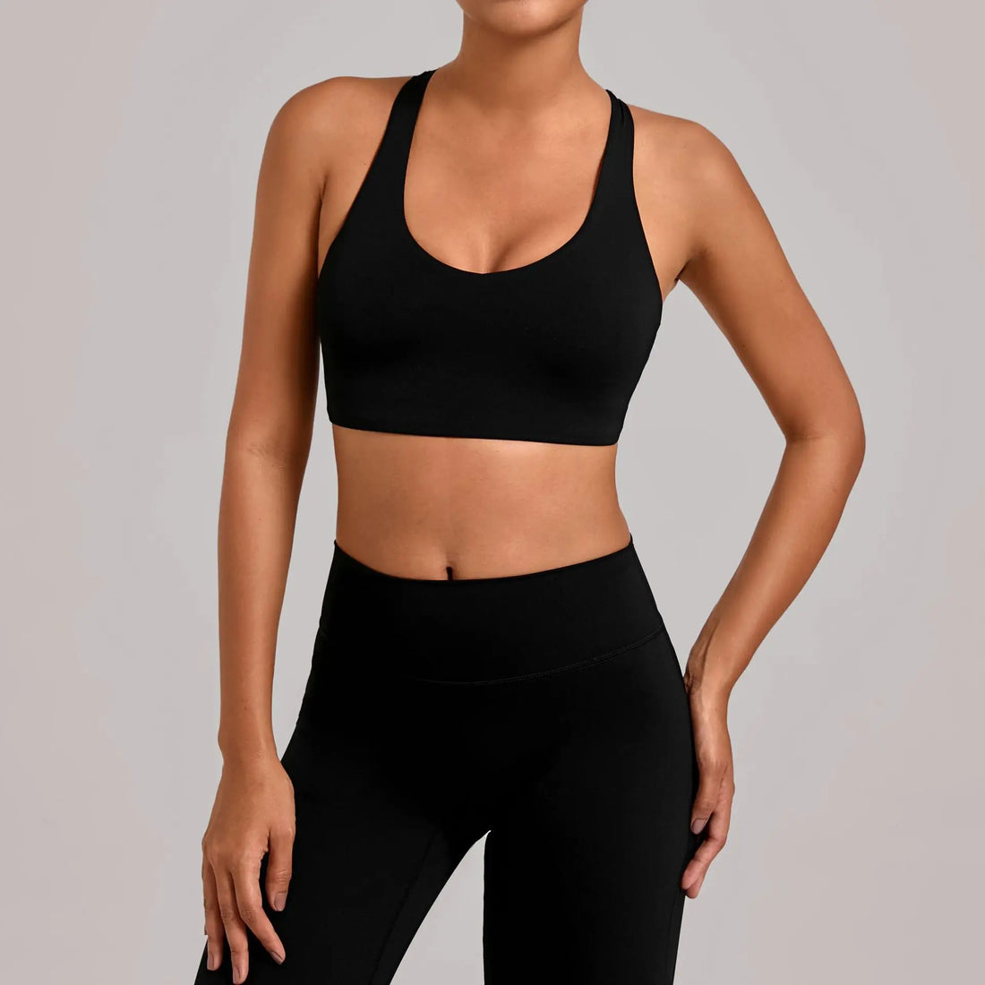Ning yu Breathable Tank top Sports bra Women's Tight fitting outdoor Yoga bra Running and Fitness Sports bra Shockproof Gym Bra - ATFH