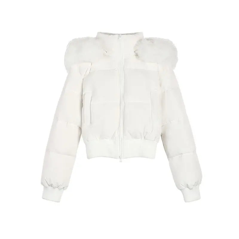 Puffer Parkas Outdoor Womens Quilted Texture Stitched Surface Sewn Exterior Threaded Outside Needled External Embroidered Ladies ATFH