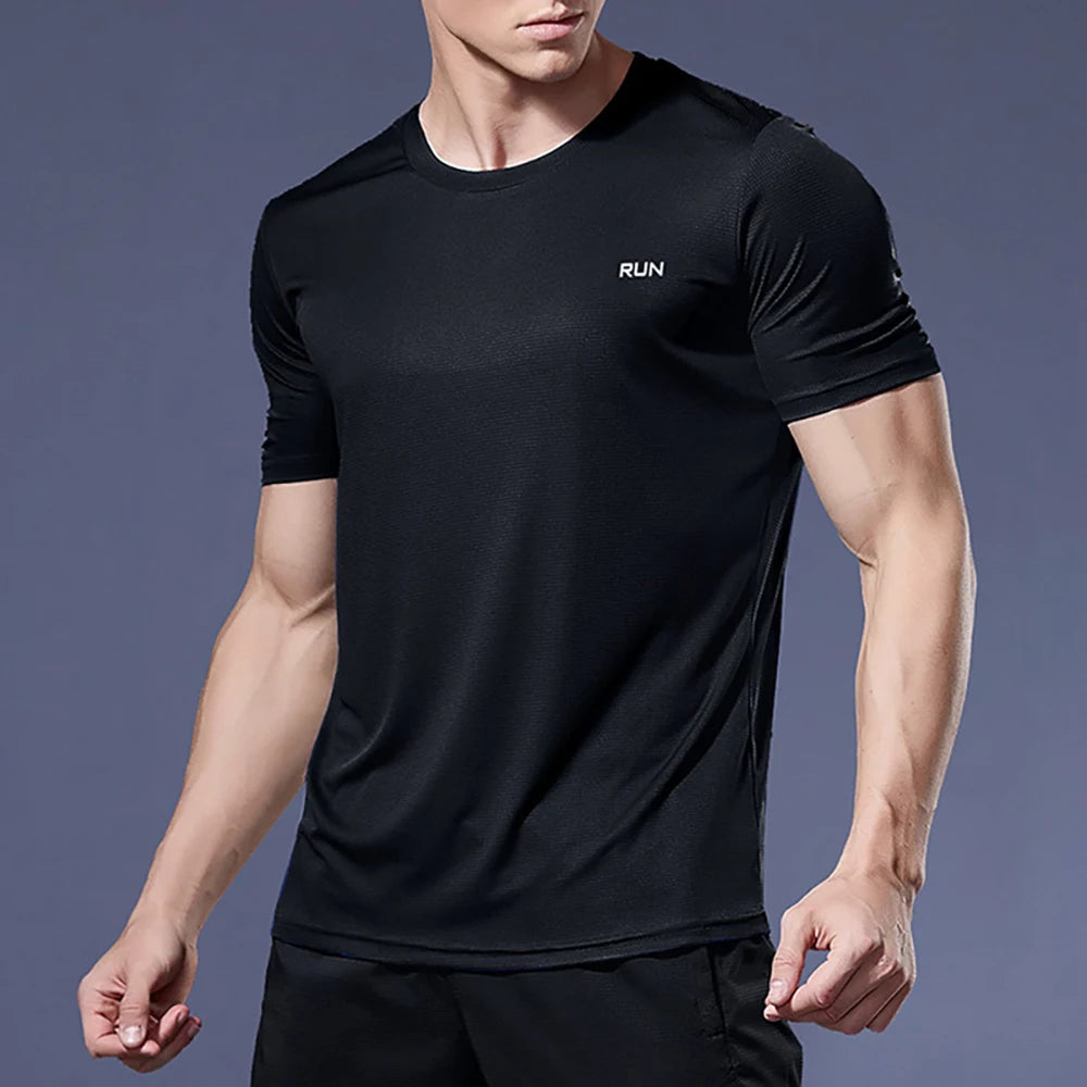 Men Undershirt T-Shirt Quick Dry T-shirt lightweight Underwear Running Breathable Fitness Shirt Ice Silky Gym Football Jerseys