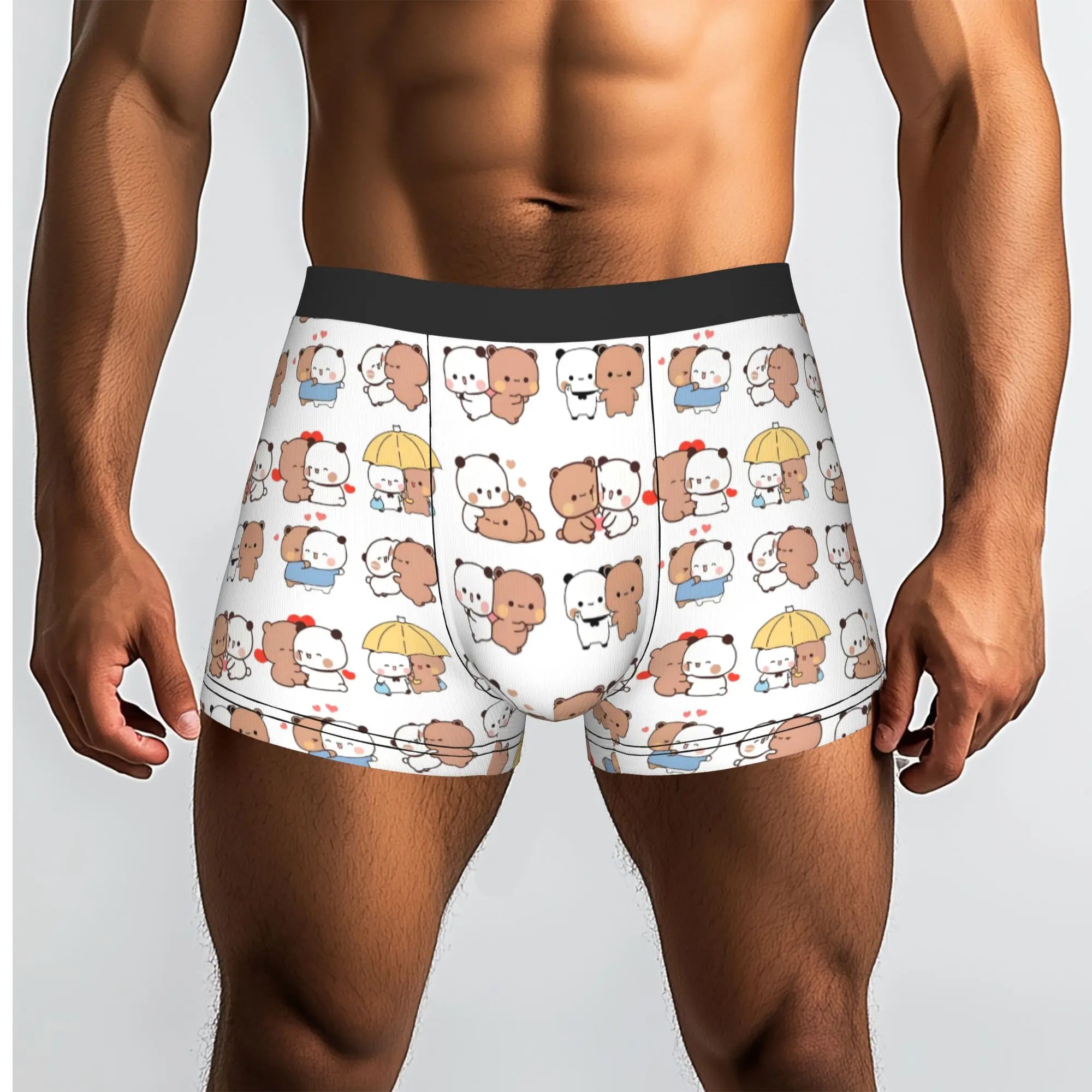 Anime Panda Bubu Dudu Peach And Goma  Boxers Shorts Men Bear Cartoon  Briefs Underwear Funny Underpants
