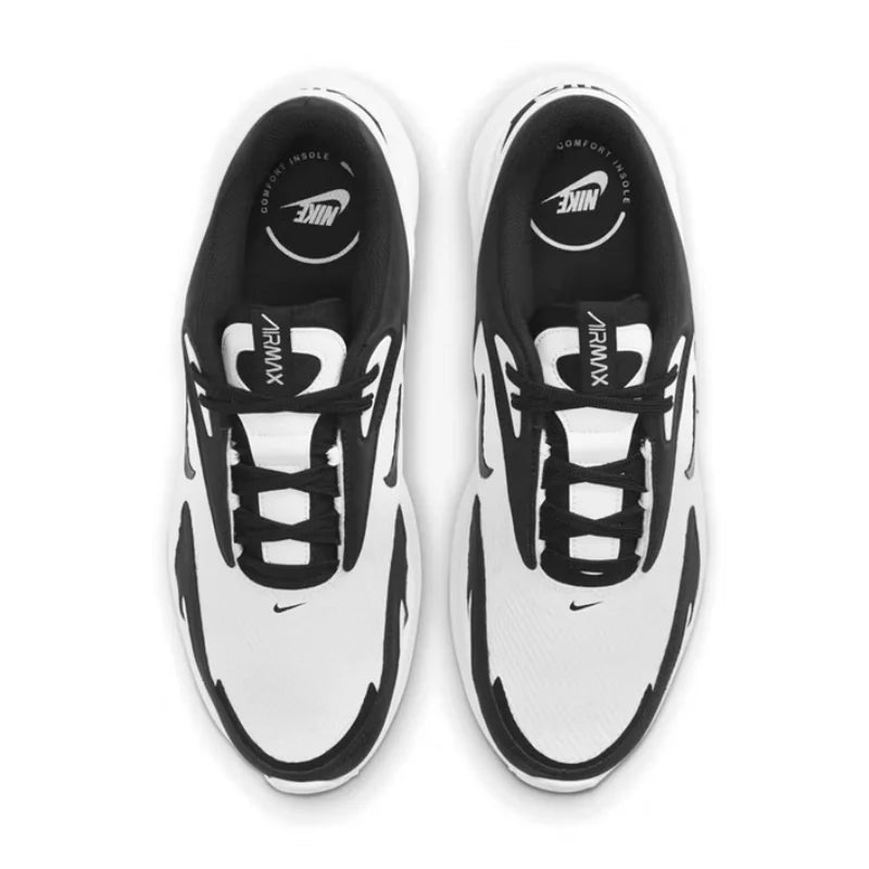 Nike Air Cushion Cushioning Casual Men's Sports Shoes New Fashion Daily Wear Casual Running Shoes Air Max Rebound Low-Top Black and White Versatile Sports Running Shoes Treasure Shoe Model Cu4151-102 ATFH