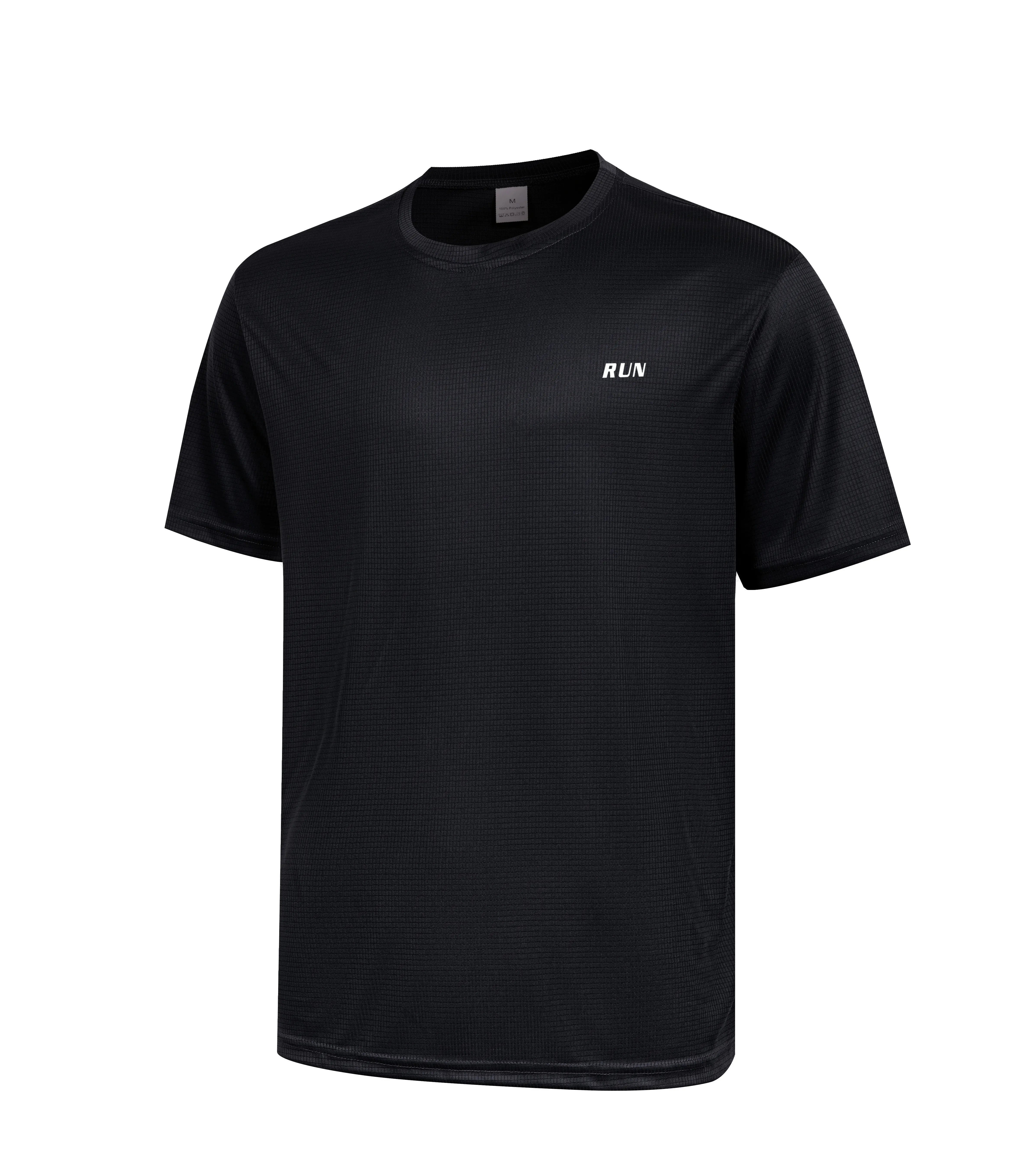 Men's Quick Dry Short Sleeve Gym Running Moisture Wicking Round Neck T-Shirt Training Exercise Gym Sport Shirt Tops Lightweight