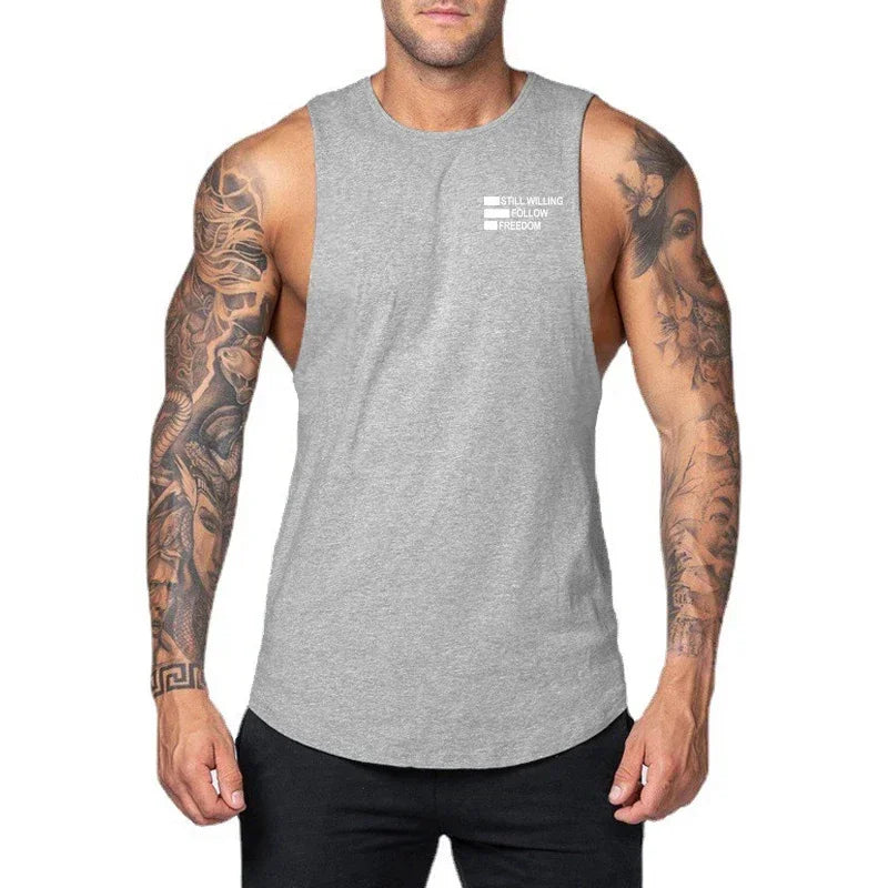 Mens Workout Muscle Cool Tank Top Clothing Stringer Comfortable Gym Sporting Fashion Fitness Vest Sleeveless Korean Singlets
