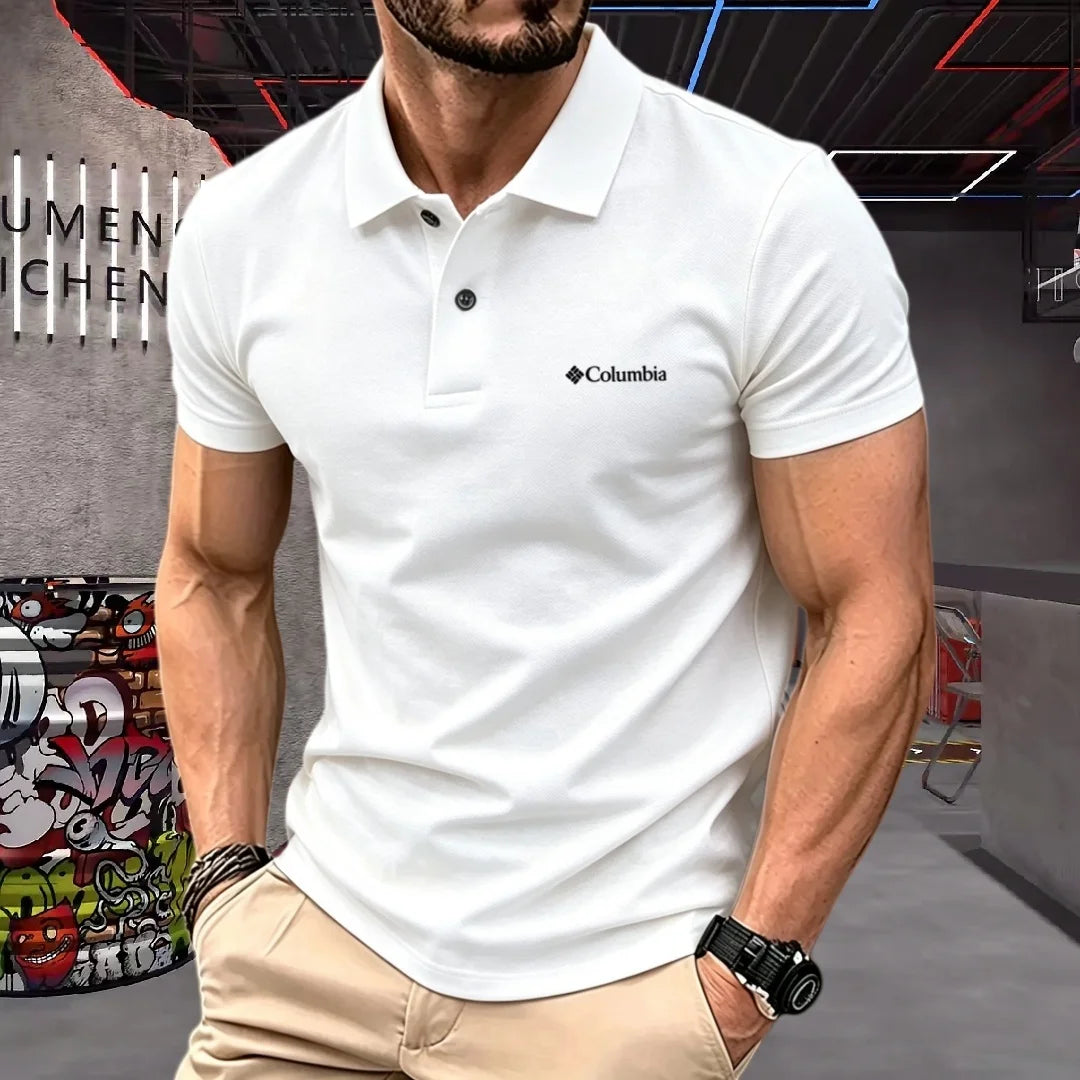 100% pure cotton 2026high-end brand men's short sleeve polo shirt summer fashion luxury logo embroidered golf top casual T-shirt