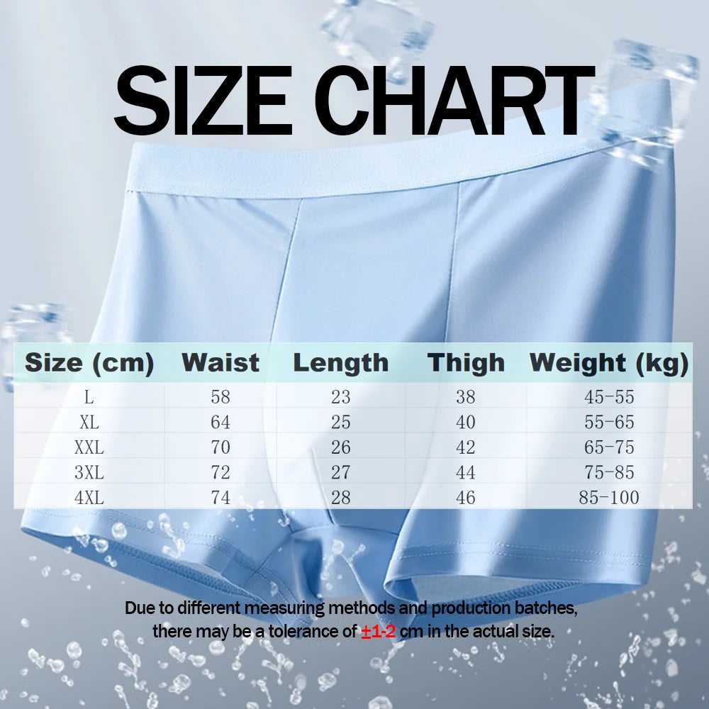 4Pcs Plus Size Underwear Men Sporty Boxers Youth Boxer Shorts Comfortable Breathable Flat Pants Men's Square Panties Briefs Gift