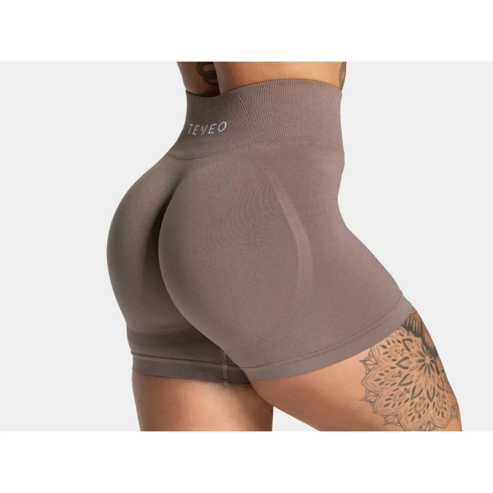 Pure Covert Scrunch Shorts for Women Low Waist Seamless Yoga Shorts Gym Shorts Workout Biker Short Stretch Fitness Clothing Tahsi Fashion House