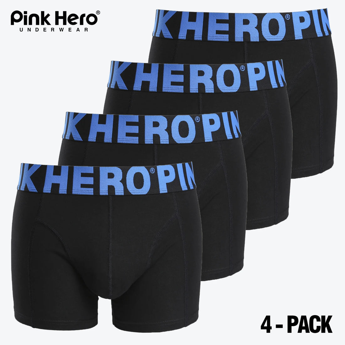 4 PCS PINKHERO Fashion Underpants For Men,Stylish  Comfy And Soft  Slip Homme，Cotton Underwear Boxer Briefs,Calzoncillos Hombre