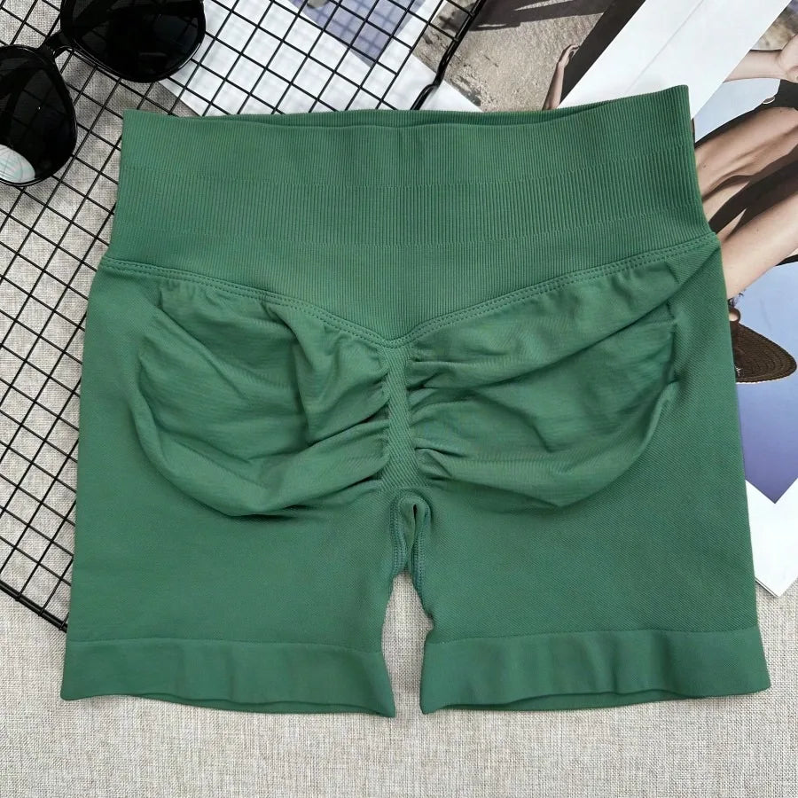 Seamless Yoga Workout Shorts for Women Low Waist Butt Lift Biker Shorts Gym Fitness Activewear Sports Training Shorts