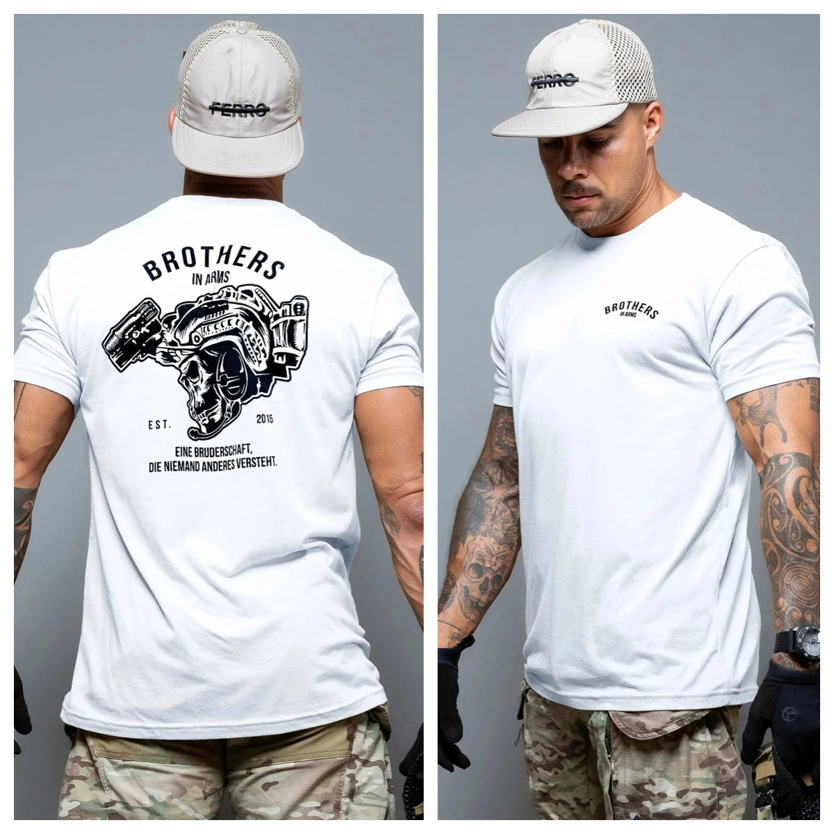 Acta Non Verba Military Tactical Art Style Summer Casual T-shirt Men's and Women's Luxury Brand ATFH