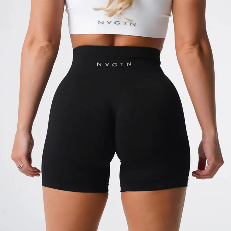 Cross-border seamless knitted yoga pants, outdoor sports shorts, high-waisted fitness leggings, women's three-quarter pants Tahsi Fashion House