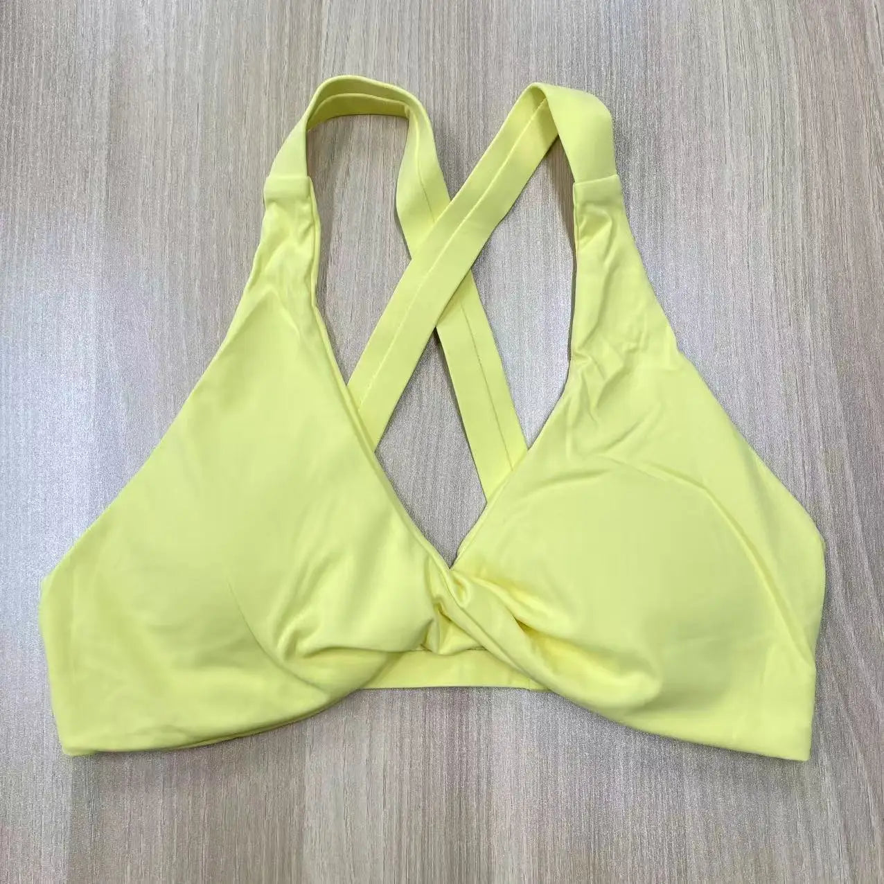 SHINBENE Women's Twist Workout Sports Bras Back Cross Padded Low Impact Fitness Bra Yoga Crop Tops - ATFH