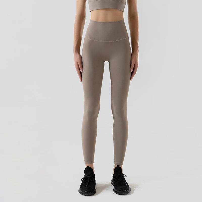TRY TO BN Gym Leggings Yoga Pants Women Sports Fitness Naked Feeling High Waist Elastic Workout Push Up Leggings Tights Women - ATFH