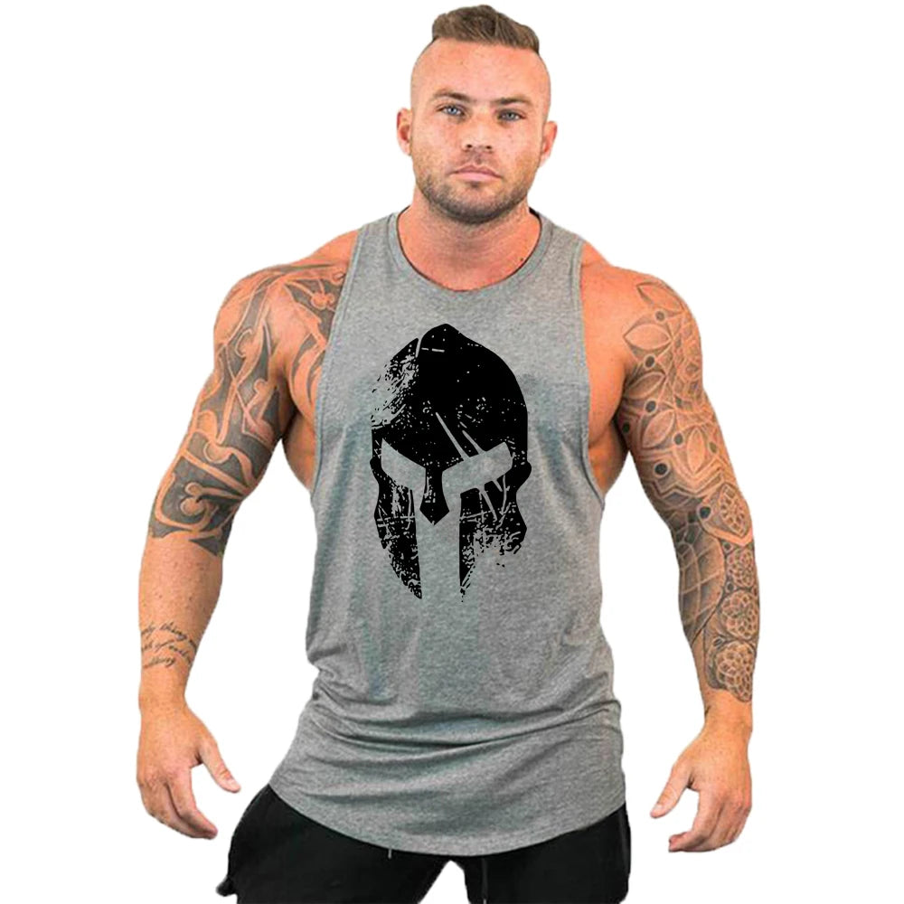 2023 New Cotton Workout Gym Tank Top Mens Muscle Sleeveless Sportswear Shirt Stringer Fashion Bodybuilding Singlets Fitness Vest