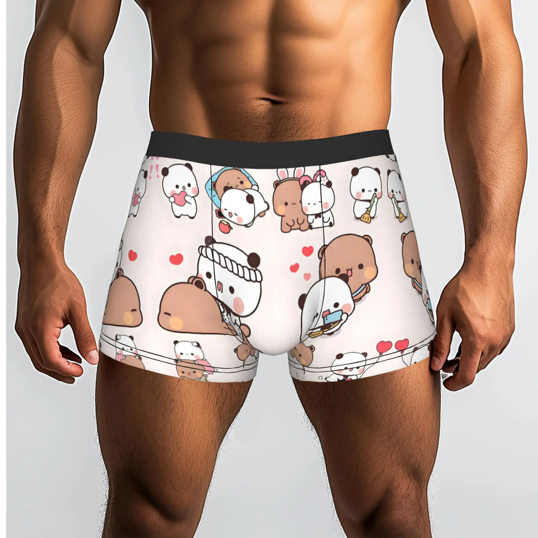 Anime Panda Bubu Dudu Peach And Goma  Boxers Shorts Men Bear Cartoon  Briefs Underwear Funny Underpants