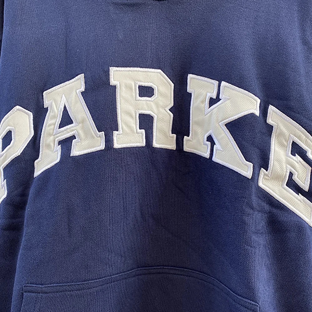 Rowan PK-LM003 Navy Blue Women Long Sleeve Female Hoodies Letter Embroidery Sweatshirts Vintage Casual Sports Lady Top 2026 - ATFH