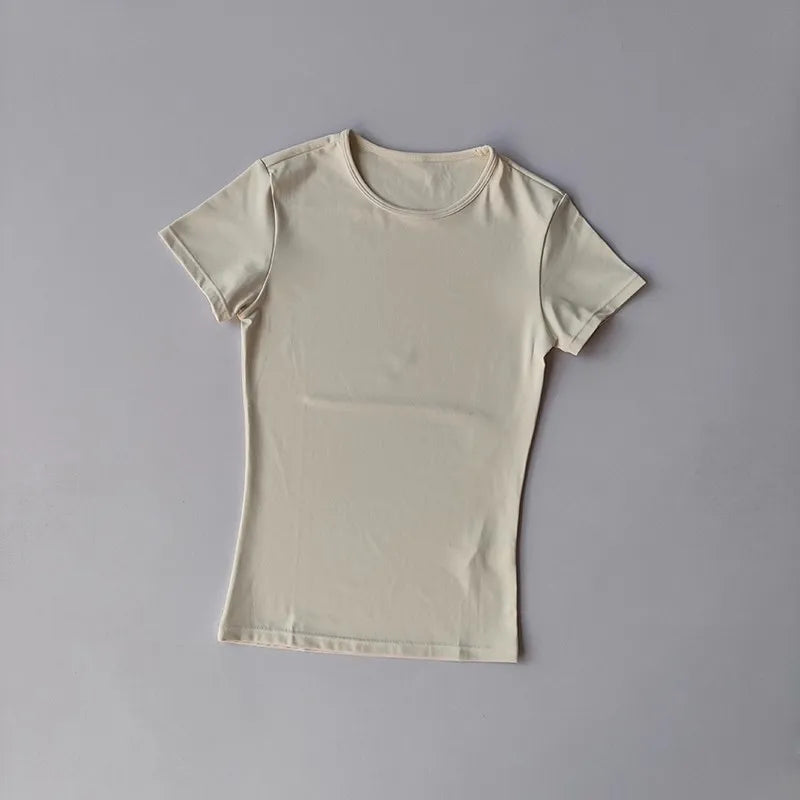 Women's Outdoor Sports Shirt Yoga Wear Fitness T-Shirt Quick Dry Running T-Shirt Workout Top Female Sportswear Exercise Clothing - ATFH