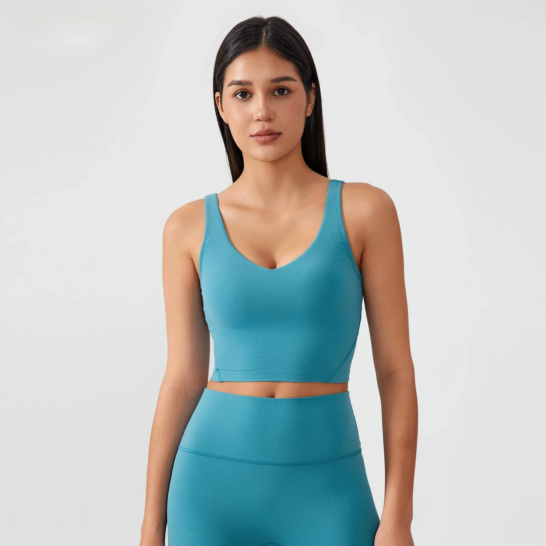 Sports Bra for Women Yoga Top Fixed Chest Pad Gym Vest Shock-proof Workout Tops Yoga Clothes U-shaped Back Fitness Crop Top - ATFH