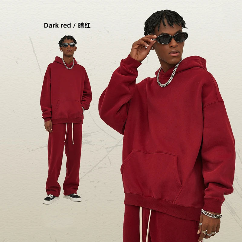 IEFB New Loose Fleece Trendy Hoodies Men Oversize Thickened Hooded Stylish Men's Sweatshirt 2026 Autumn Winter Pullover 9X1304 - ATFH