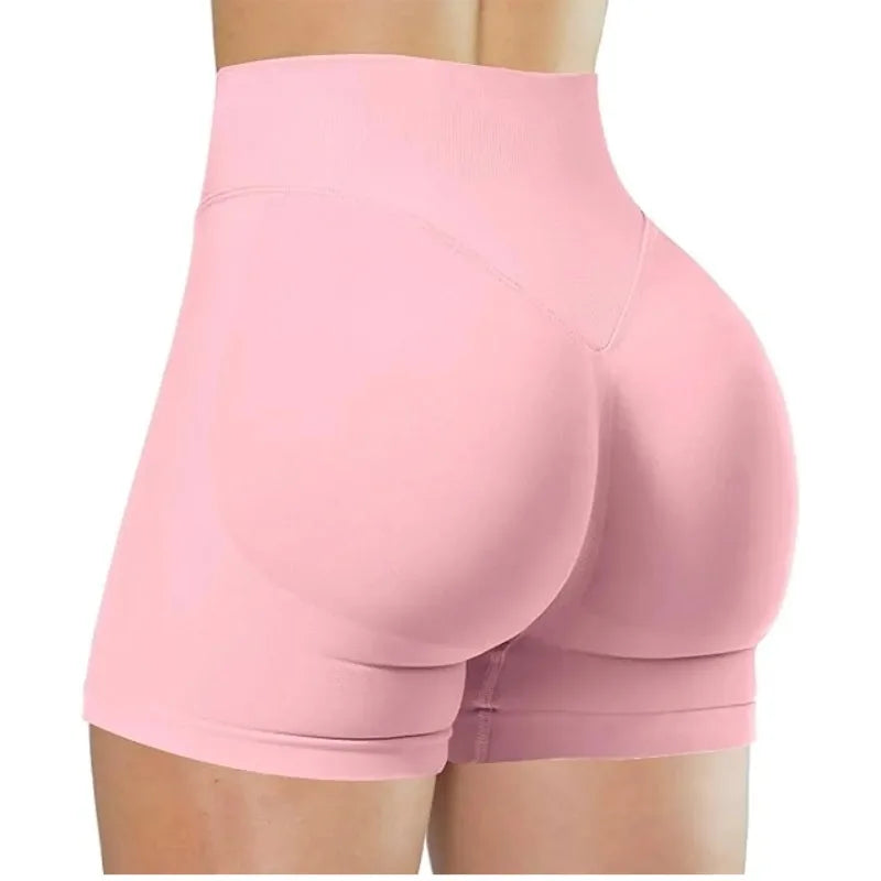 Women's Seamless High Waist Gym Shorts Butt Lifting Slim Fit High Elastic Yoga Shorts for Fitness Training Running & Cycling