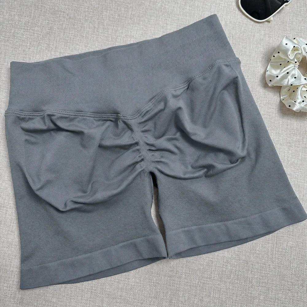 Seamless Yoga Workout Shorts for Women Low Waist Butt Lift Biker Shorts Gym Fitness Activewear Sports Training Shorts