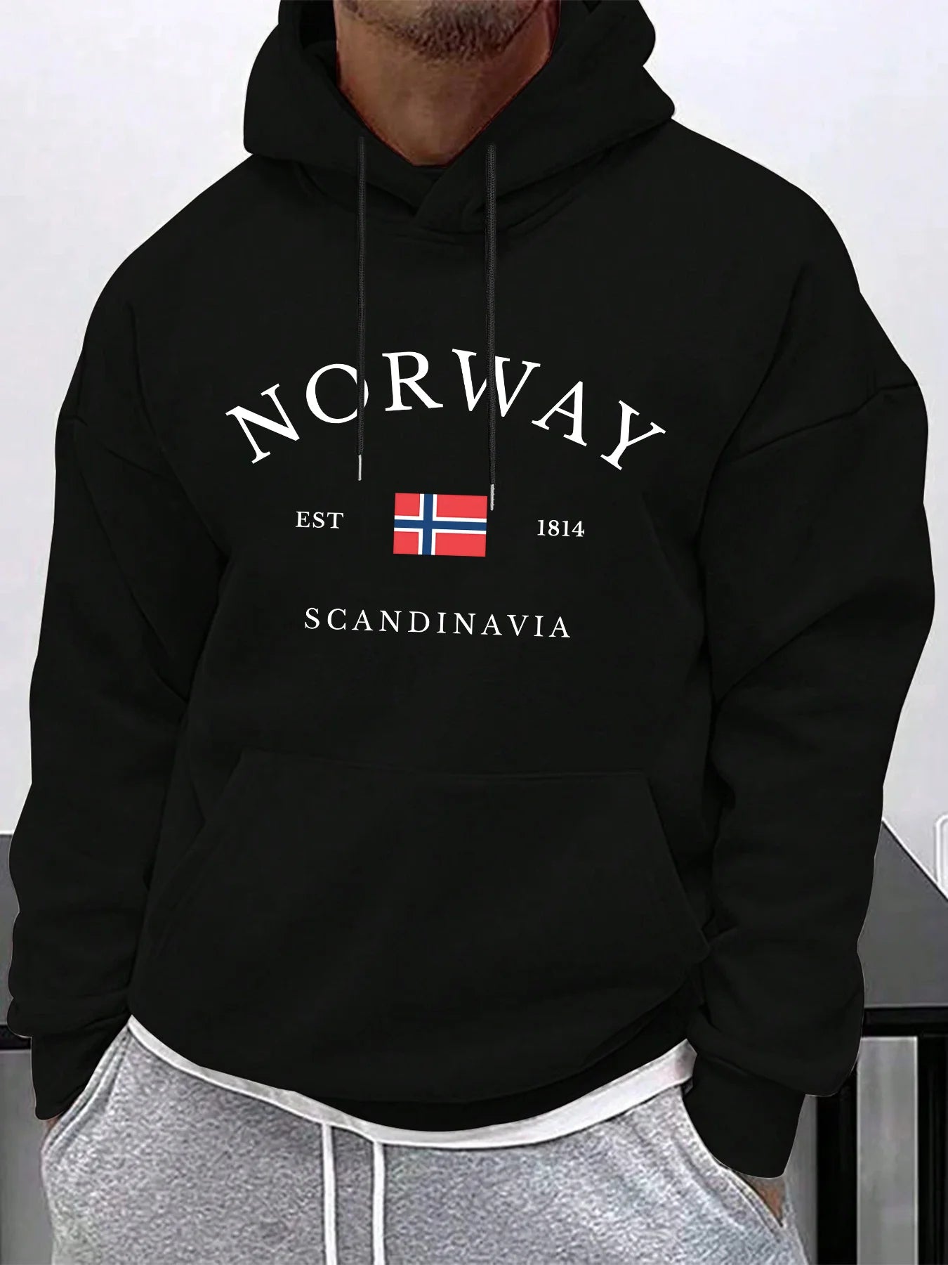 New NORWAY print Men Winter hoodie 100%Cotton woman fashion fleece sweatshirt Casual fall clothes y2k oversized hoodie Coat