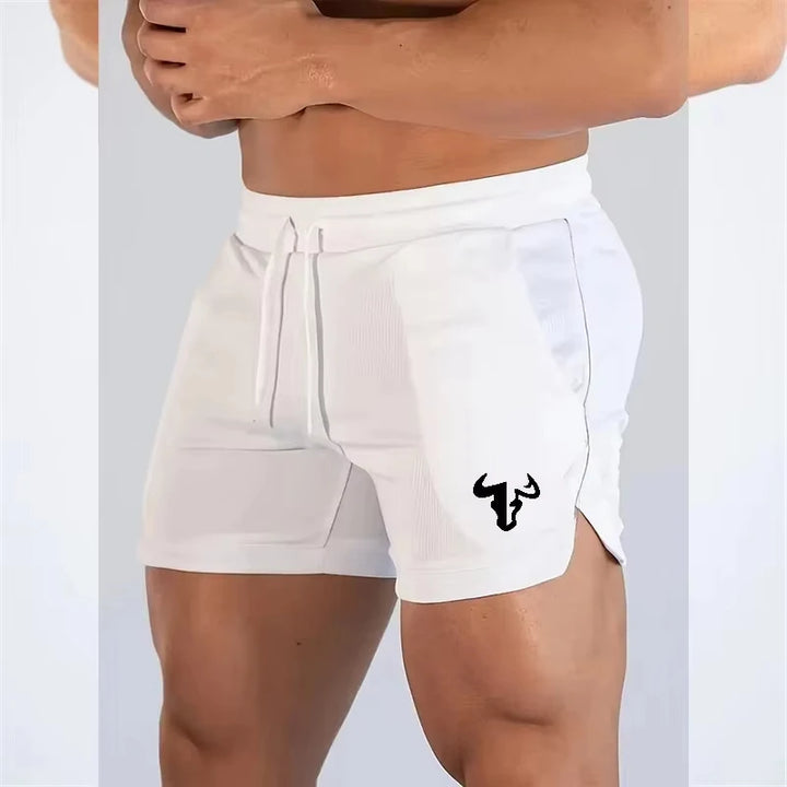 New summer fitness shorts, men's casual pants, breathable mesh fitness pants, running shorts
