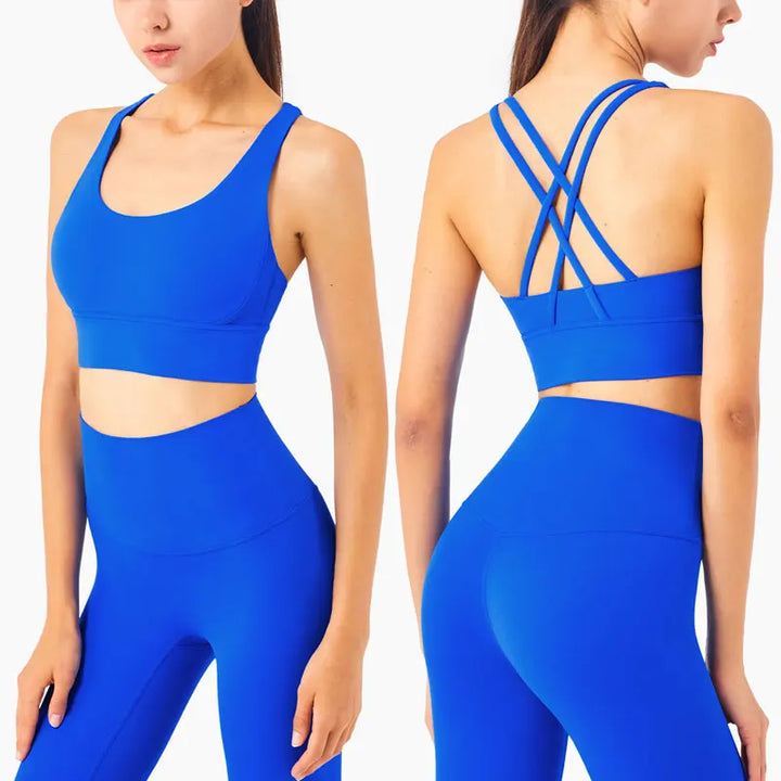 2 Pieces  Women Yoga Set Sport Suit Gymwear Workout Clothes Gym Crop Top High Waist Legging Fitness Bra Set Sports Suit👚👚 - ATFH