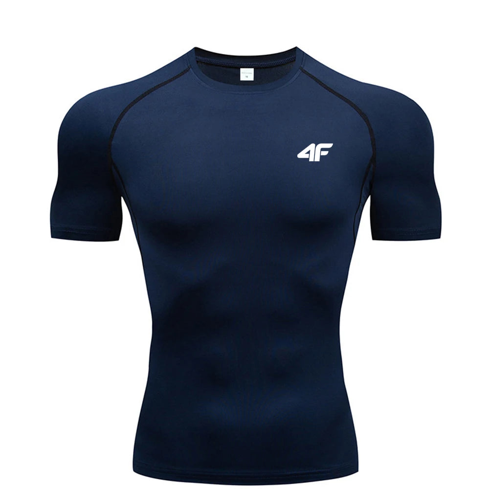 4F men's compression T-shirt fitness sports running T-shirt Rashgard top T-shirt quick drying short sleeved T-shirtS-3XL
