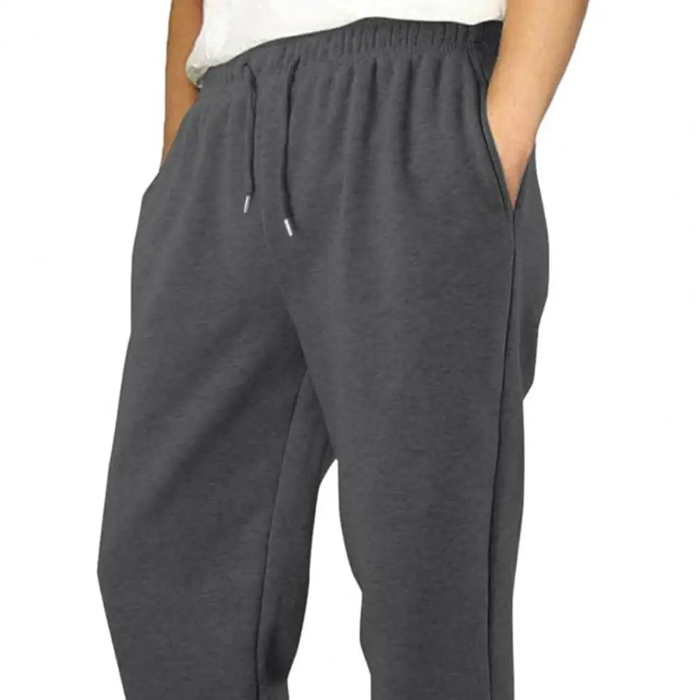 Men Baggy Sweatpants Drawstring Waist Athletic Pants Casual Straight Leg Trousers Jogging Pants for Autumn Winter