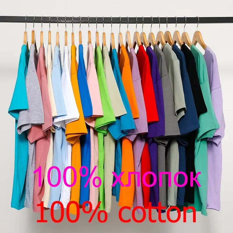 LEGIBLE Summer short sleeve T-Shirt Women Cotton Tee Shirt Loose Solid Basic Oversized T Shirt Women O-neck Tshirt Women - ATFH