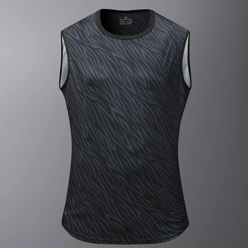 Men's Ice Silk Mesh Tank Tops Gym Stringer Transparent Bodybuilding Sleeveless T Shirts Fitness Vest Male Mesh Muscle Singlets