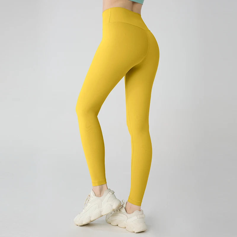 Hot Sale Yoga Leggings Women High Waisted Hip Lifting Fitness Leggings Running Cycling Pants Breathable Sports Leggings ATFH