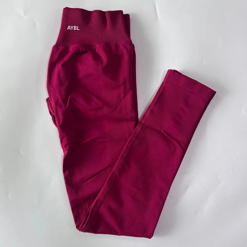Impact Halter Top Impact Leggings for Women Seamless Sports Yoga Pants Low Ribbed Band Gym clothes Fitness Workout Clothes - ATFH