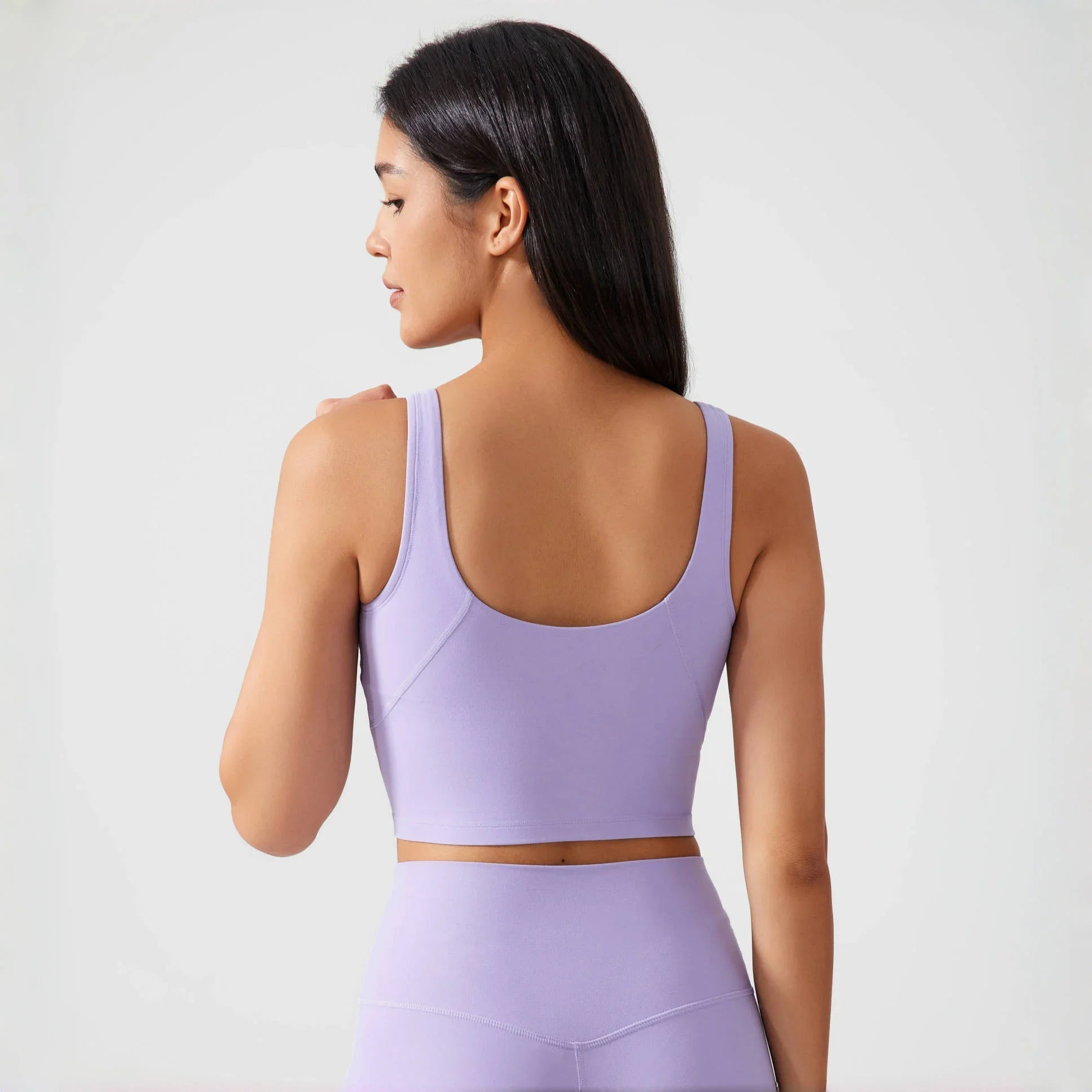 Sports Bra for Women Yoga Top Fixed Chest Pad Gym Vest Shock-proof Workout Tops Yoga Clothes U-shaped Back Fitness Crop Top - ATFH