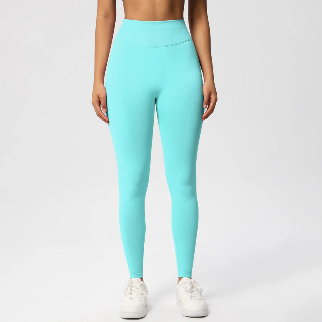 Seamless Women Solid Waist Yoga Pants Three-section Waist Sexy Hip-lifting Tight Sports Pants Fitness Exercise Yoga Pants - ATFH